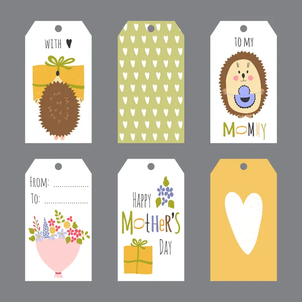 Mothers Day set of tags — Stock Vector