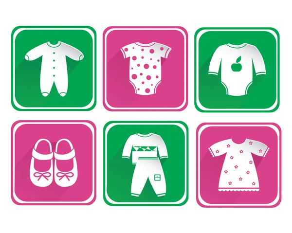 Ikone für Babybekleidung — Stockvektor