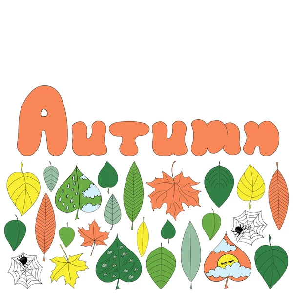 Plantilla de tarjeta de otoño — Archivo Imágenes Vectoriales