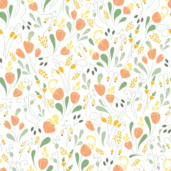 Tulipes motif sans couture — Image vectorielle