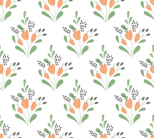 Tulipes motif sans couture — Image vectorielle