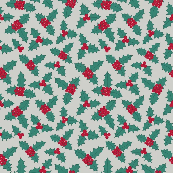 クリスマスの花のシームレスパターン — ストックベクタ