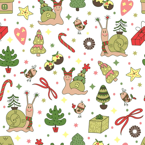 Christmas seamless pattern — Stock Vector