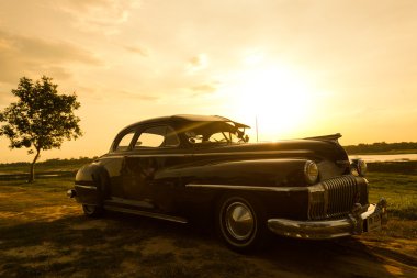 Nakhon Ratchasima, Tayland - 13 Haziran: Desoto retro eski model araba