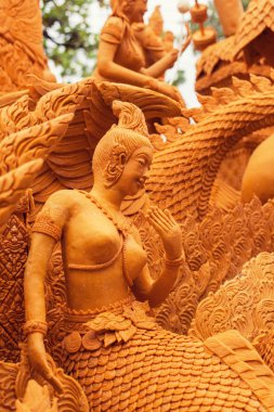 Desen edebiyat oyma Mum Festivali.