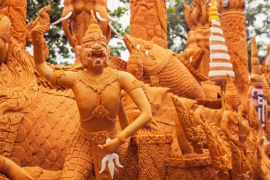 Desen edebiyat oyma Mum Festivali.