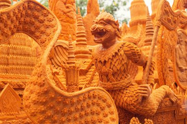 Desen edebiyat oyma Mum Festivali.