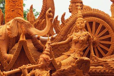 Desen edebiyat oyma Mum Festivali.