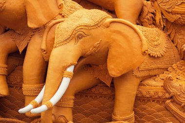 Desen edebiyat oyma Mum Festivali.