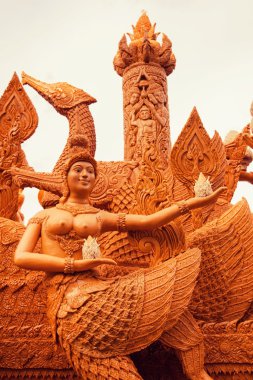 Desen edebiyat oyma Mum Festivali.