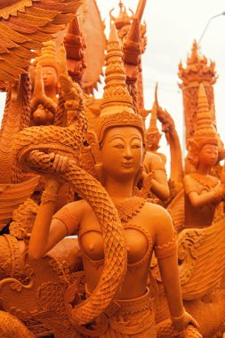 Desen edebiyat oyma Mum Festivali.