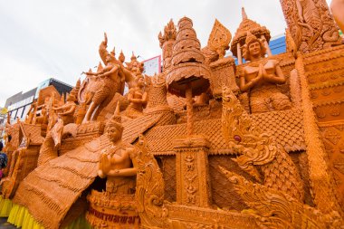 Desen edebiyat oyma Mum Festivali.