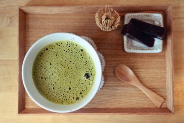 Japon Yeşil çay sıcak ve tel fırçalamak bambu yapılmış