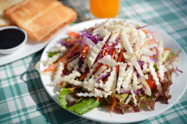 Gündöndü tuberosus salata sağlıklı kahvaltı için kilo kaybı.