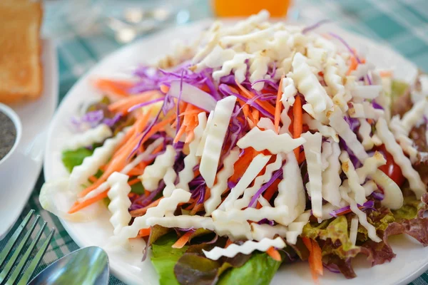 Helianthus tuberosus sallad hälsosam frukost för viktminskning. — Stockfoto