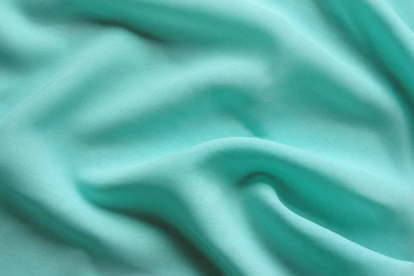 Textura Chiffon Cor Menta Drapeado — Fotografia de Stock