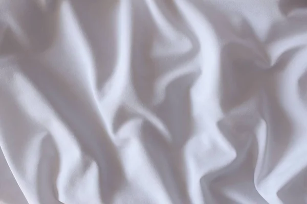 Fondo Para Diseño Tela Arrugada Blanca Como Nieve —  Fotos de Stock