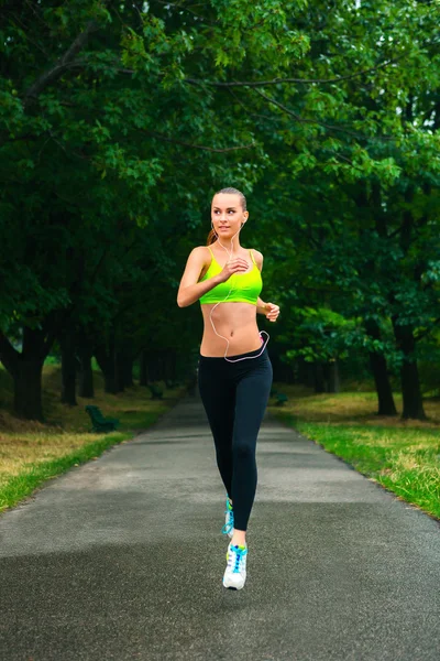 The jogging girl — Stock Photo, Image