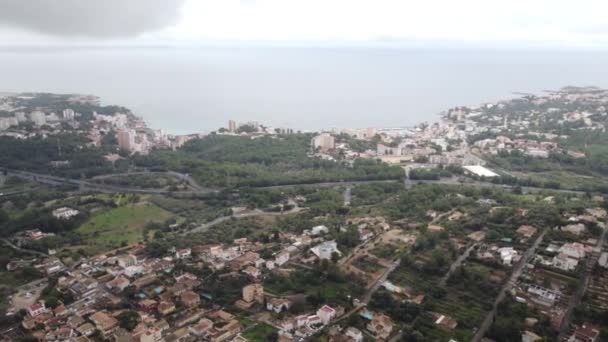 Panoramisch Uitzicht Palma Mallorca Vanaf Een Drone View — Stockvideo