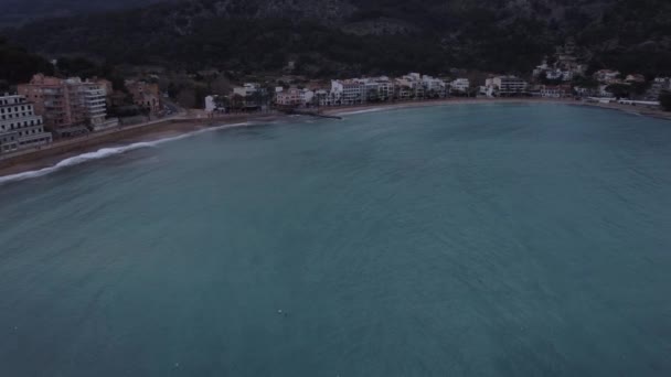 Día Nublado Puerto Sóller Palma Mallorca — Vídeos de Stock