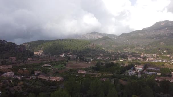 Día Nublado Puerto Sóller Palma Mallorca — Vídeo de stock