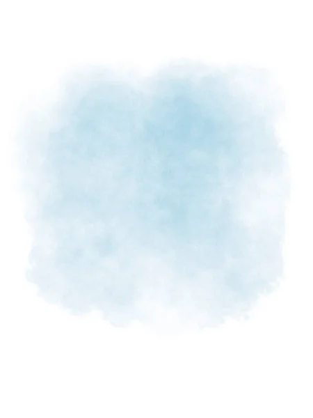 Niebieski akwarela ręcznie rysowane miejsce — Zdjęcie stockowe