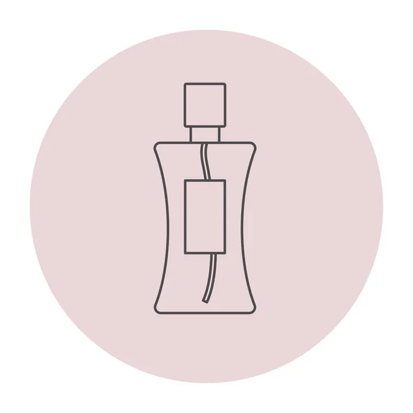 Ícone Vetorial Garrafa Com Perfume Ilustração Linha Arte Fragrância Pictograma — Vetor de Stock