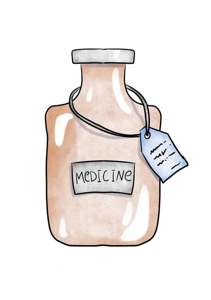 Tarro de dibujos animados de la medicina —  Fotos de Stock