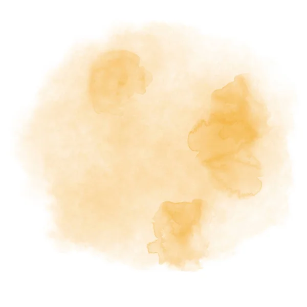 Акварель Ручной Работы Желтый Абстрактный Фон Orange Spot Значка Любого — стоковое фото