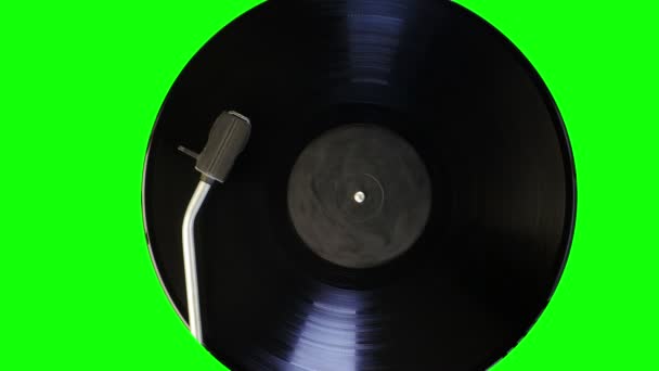 El disco de vinilo está girando — Vídeo de stock