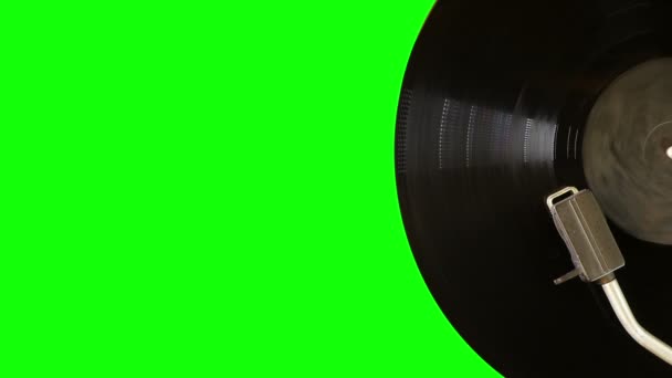 El disco de vinilo está girando — Vídeo de stock