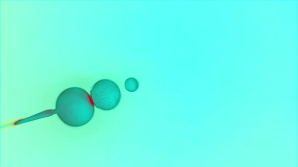 Inkoust bubliny ve vodě — Stock video
