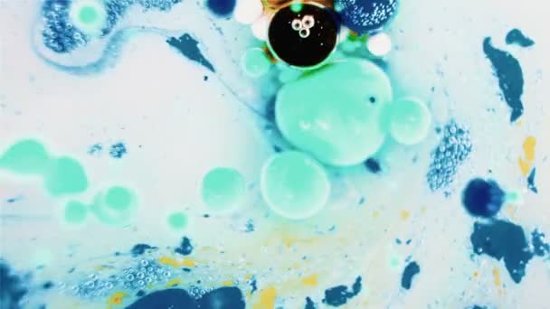 Inkt bubbels In Water — Stockvideo