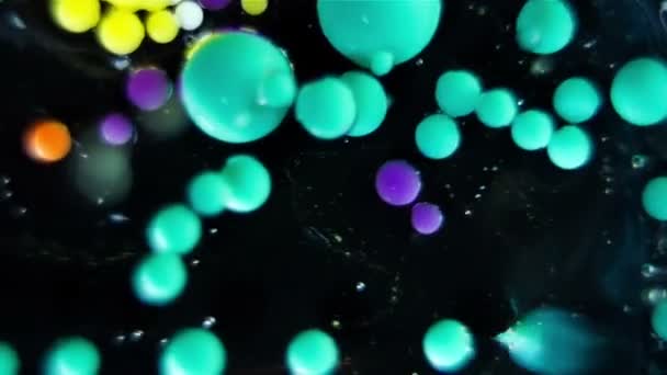 Inkt bubbels In Water — Stockvideo