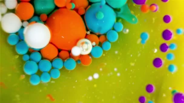 Inkt bubbels In Water — Stockvideo