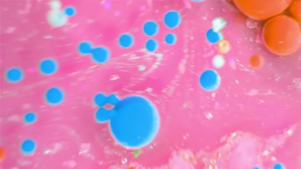 Inkt bubbels In Water — Stockvideo