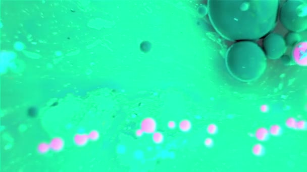 Burbujas de tinta en el agua — Vídeos de Stock