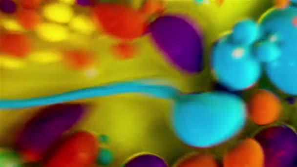 Bolhas de tinta na água — Vídeo de Stock