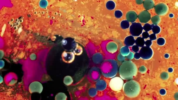 Inkt bubbels In Water — Stockvideo