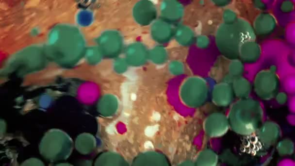 墨水在水中的气泡 — 图库视频影像