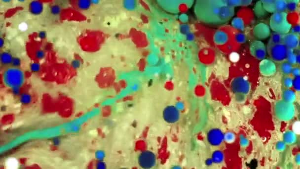 Tinta buborékok a víz — Stock videók