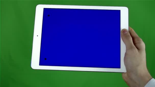 使用 Tablet Pc 与蓝屏 — 图库视频影像