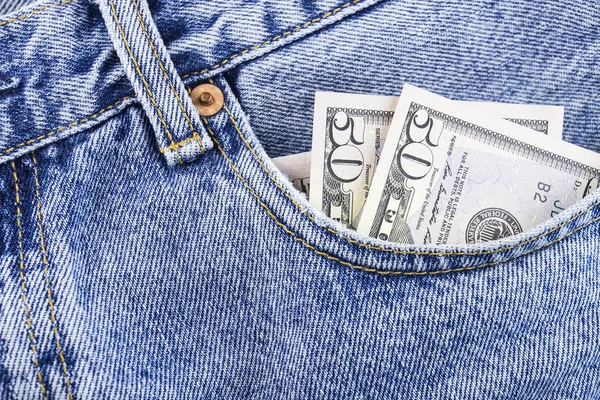 Money in your pocket jeans — Stock Photo, Image