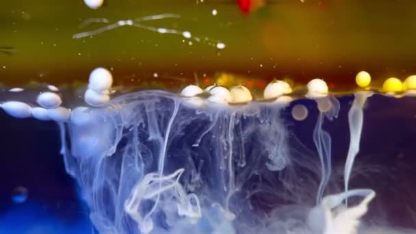 Bulles d'encre dans l'eau — Video