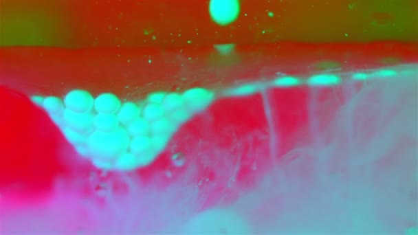 水でインクの泡 — ストック動画