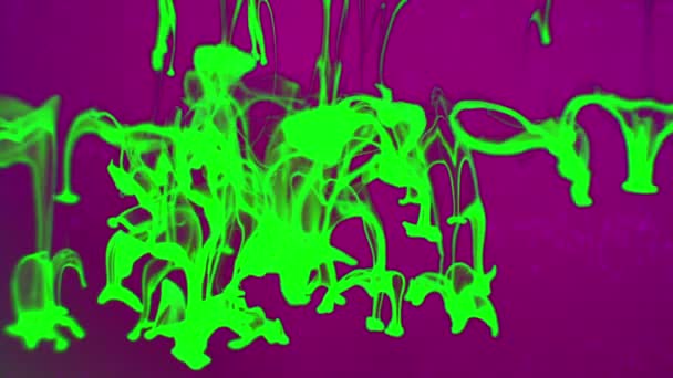 Colored Smoke   bizarre forms of ink in water — Stock Video