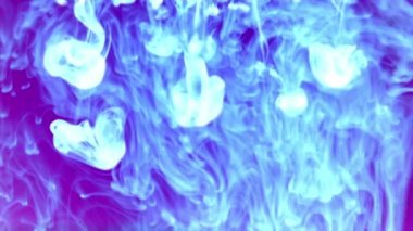 Renkli duman tuhaf formları mürekkep su