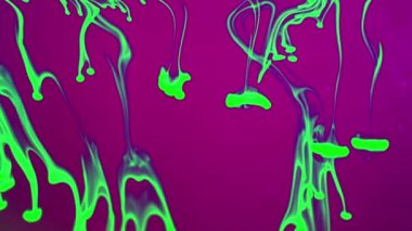 Renkli duman tuhaf formları mürekkep su