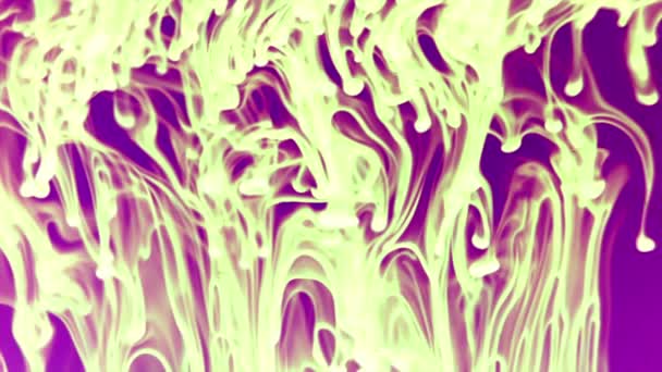 Fumo colorato forme bizzarre di inchiostro in acqua — Video Stock