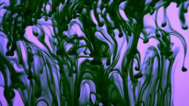 Renkli duman tuhaf formları mürekkep su